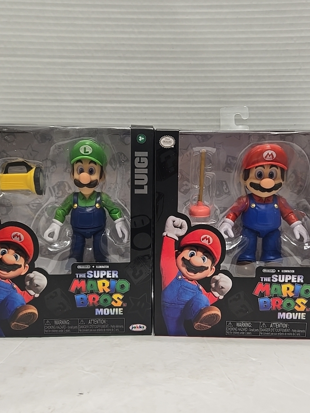 Jakks Pacific The Super Mario Bros. Movie Mario And Luigi 5" Action Figures New